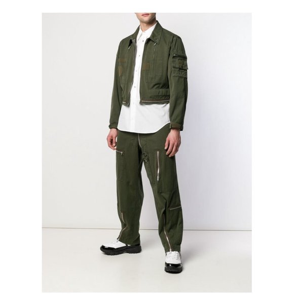 Maison Margiela Zipped Trim Cropped Jacket - Picture 2 of 8